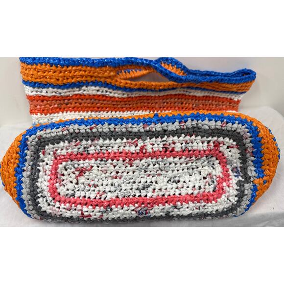 Upcycled Plarn Crocheted Tote Bag - Picture 4 of 7